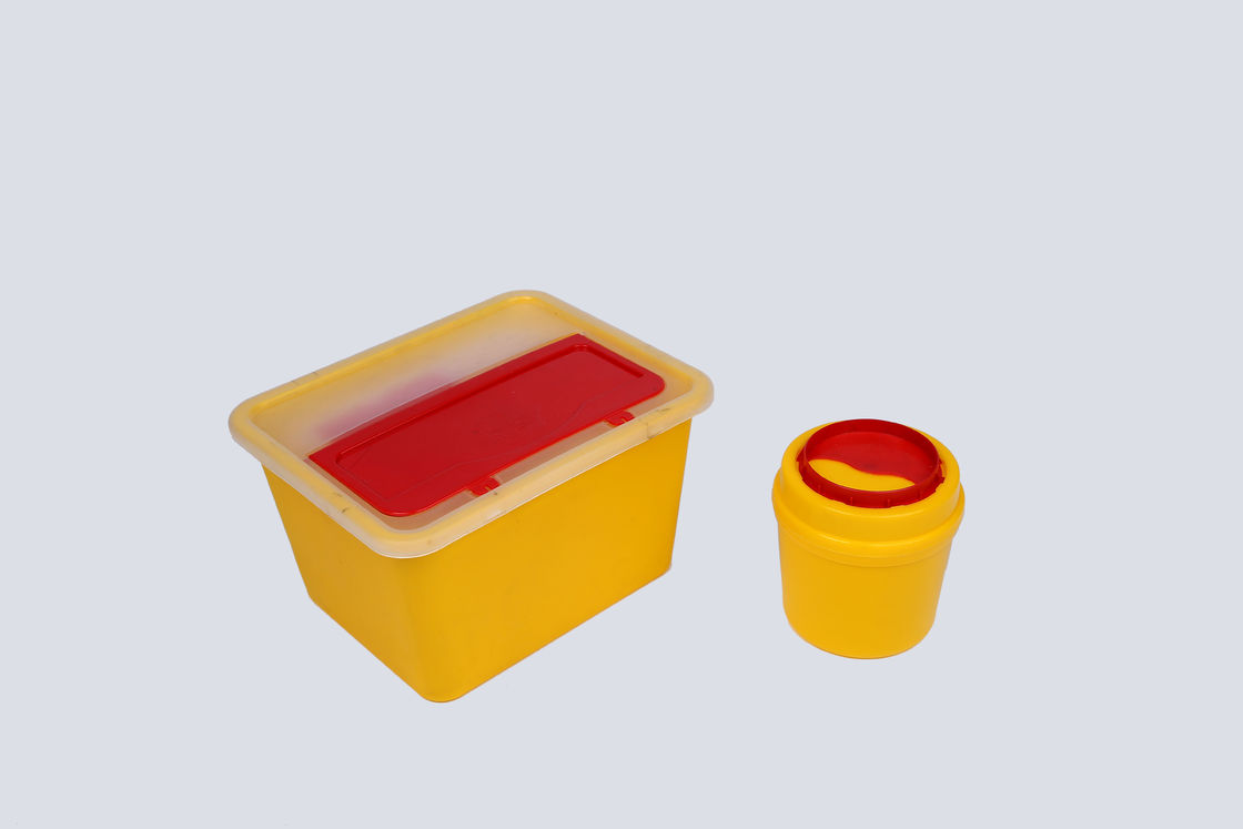 Plastic Sharp Disposal Box Medical Waste Containers For Collecting Syringes