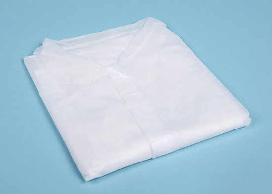 PP Medical Nonwovens Disposable Lab Coats Bulk With Turn - Down Collar