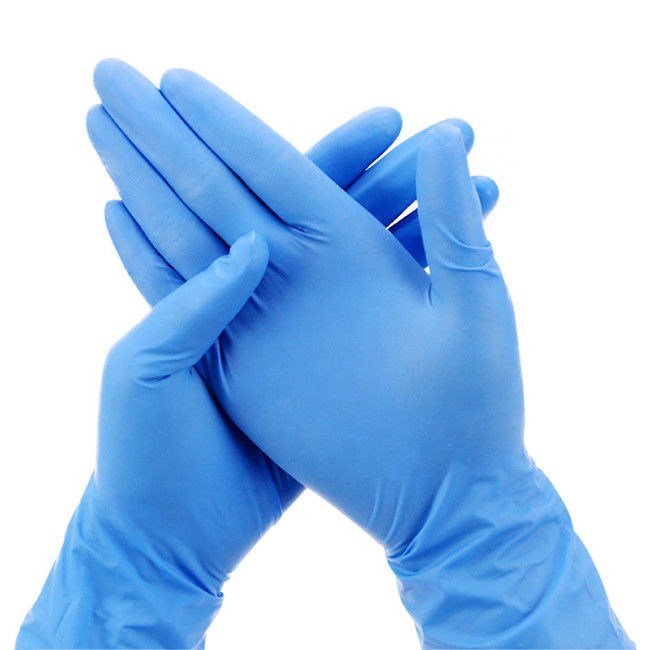 Blue Medical Disposable Examination Nitrile Gloves Power Free Powered Latex Free